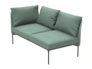 BLOOM 1209 DX/SX - Modular 2 seater fabric sofa by Et al. - view 2